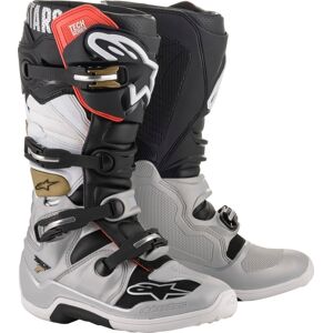 Alpinestars Tech 7 Motocross Stiefel 39 Schwarz Silber