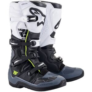 Alpinestars Tech 5 Motocross Stiefel 45 46 Schwarz Grau Weiss