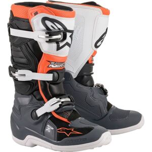 Alpinestars Tech 7S Jugend Motocross Stiefel 34 Grau Weiss Orange