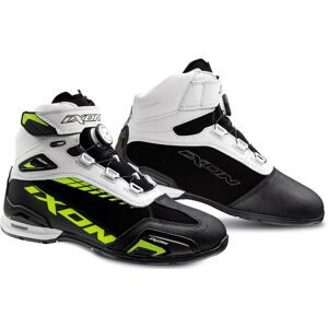 Ixon Bull WP Motorradschuhe 44 Schwarz Weiss Gelb