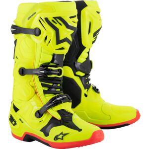 Alpinestars Tech 10 Motocross Stiefel 47 Schwarz Rot Gelb