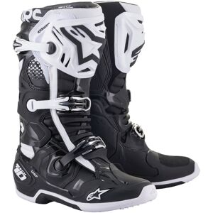 Alpinestars Tech 10 Motocross Stiefel 47 Schwarz Weiss