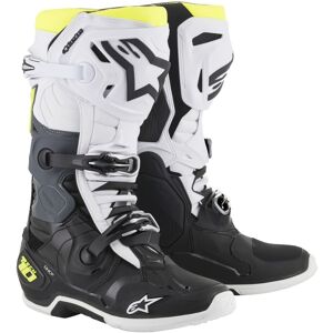 Alpinestars Tech-10 Motocross Stiefel 47 Schwarz Weiss Gelb