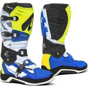 Forma Pilot Motocross Stiefel 42 Weiss Blau Gelb