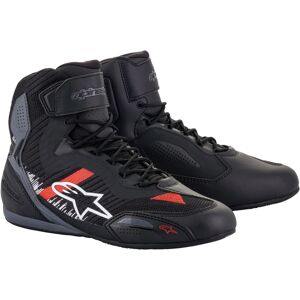 Alpinestars Faster-3 Rideknit Motorradschuhe 45 Schwarz Grau Rot