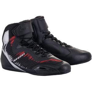 Alpinestars Faster-3 Rideknit Motorradschuhe 47 Schwarz Rot Silber