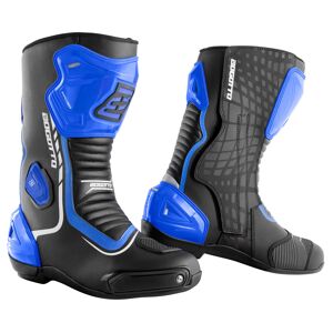 Bogotto Race-X Motorrad Stiefel 42 Schwarz Weiss Blau