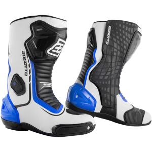 Bogotto Race-X Motorrad Stiefel 41 Schwarz Weiss Blau