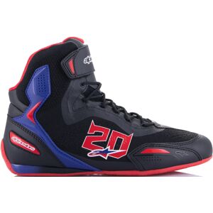 Alpinestars FQ20 Faster 3 Rideknit Motorradschuhe 46 Schwarz Rot Blau