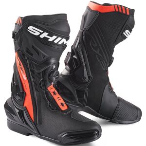 SHIMA VRX-3 perforierte Motorrad Stiefel 42 Schwarz Weiss Rot