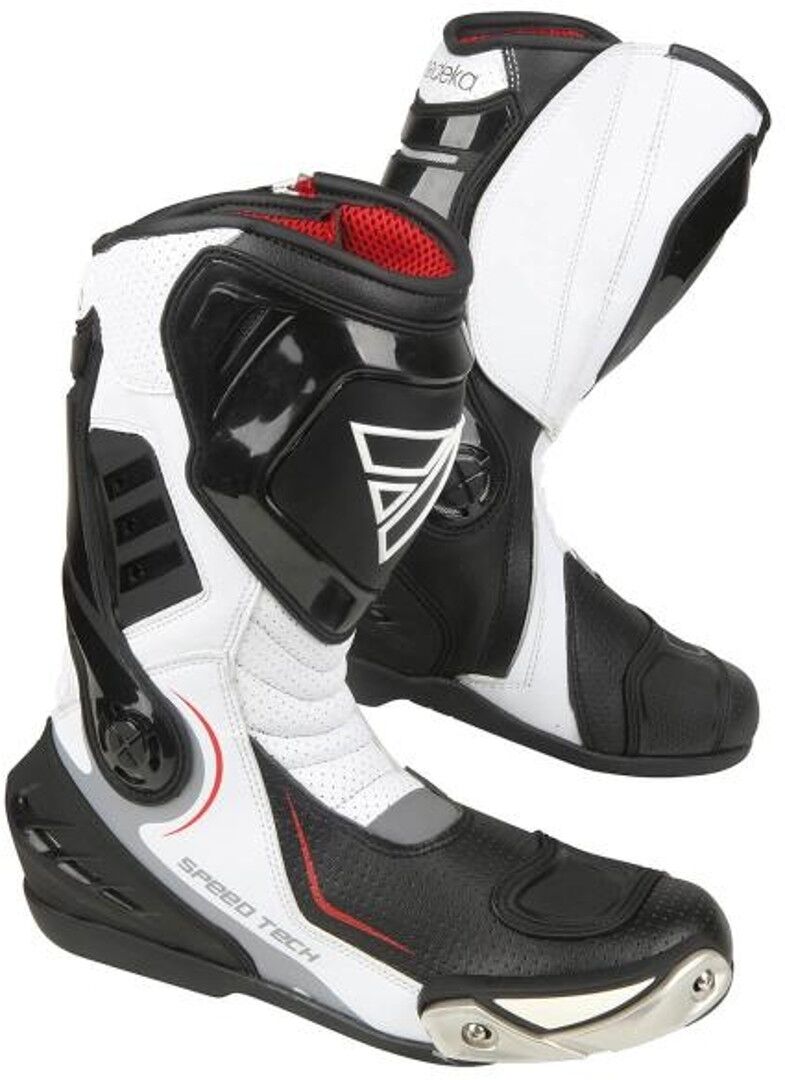 Modeka Speed Tech Motorradstiefel 44 Schwarz Weiss