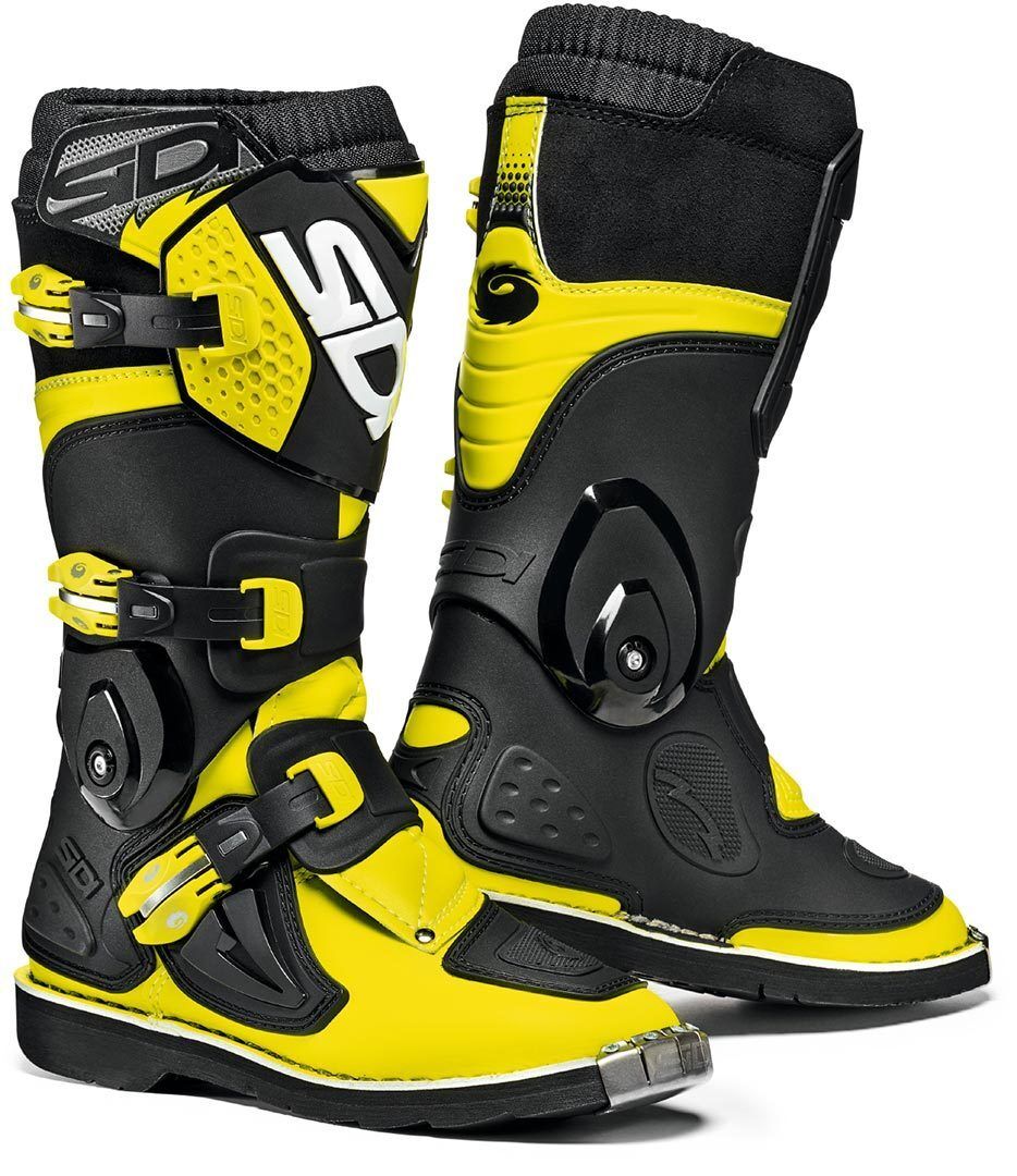 Sidi Flame Kinder Motocross Stiefel 38 Schwarz Gelb