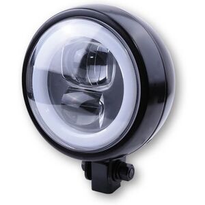 HIGHSIDER LED Scheinwerfer FLAT TYP 9 mit Standlichtring, schwarz, untere Befestigung  Schwarz