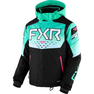 FXR Helium 2023 Jugend Snowmobil Jacke 40 Schwarz Weiss Grün