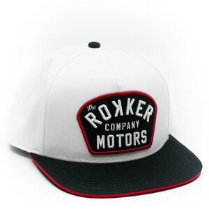 Rokker Motors Patch Snapback Kappe Einheitsgröße Schwarz Weiss