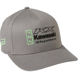 FOX Kawasaki Flexfit Kappe S M Grau