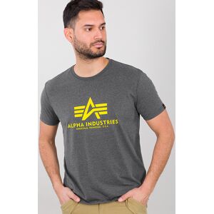 Alpha Industries Basic T-Shirt S Grau Gelb