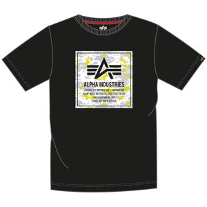 Alpha Industries Camo Block T-Shirt S Schwarz Weiss Gelb