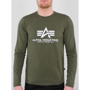 Alpha Industries Basic T Langarmshirt S Grün