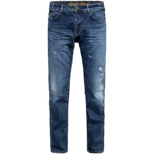 King Kerosin Robin Destroyed Bleached Jeans 30 Blau