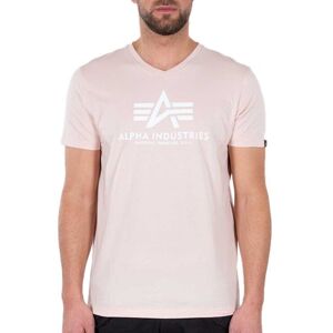 Alpha Industries Basic V-Neck T-Shirt S Pink
