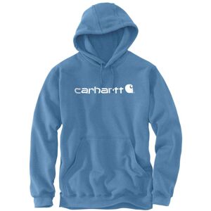 Carhartt Signature Logo Midweight Hoodie XS Weiss Blau