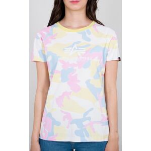 Alpha Industries New Camo Basic Damen T-Shirt S Blau Gelb