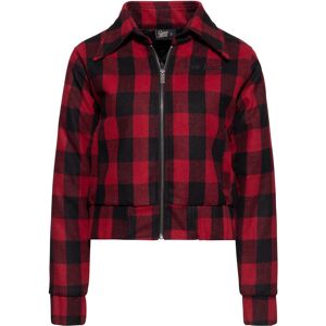 King Kerosin Queen Kerosin Speedway Queen Checkered Damen Jacke S Schwarz Rot