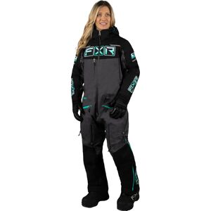 FXR Maverick F.A.S.T. Insulated Damen 1-Teiler Snowmobil Kombi 10 Schwarz Grau