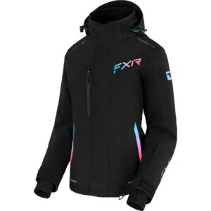 FXR Edge 2-in-1 Damen Snowmobil Jacke XS 32 42 Schwarz Pink