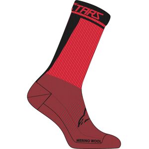 Alpinestars Merino 24 Fahrradsocken L Schwarz Rot