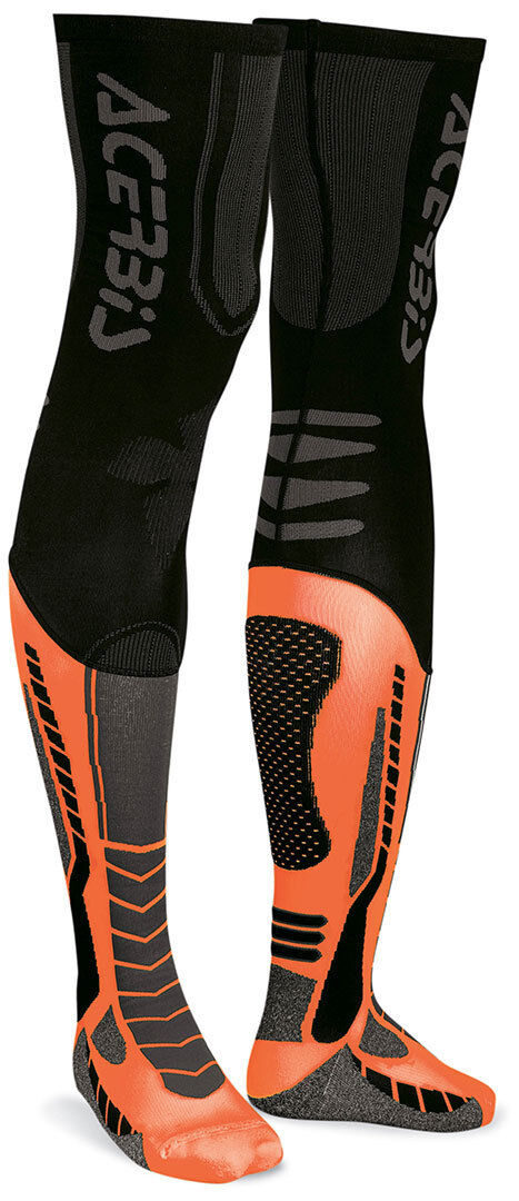 Acerbis X-Leg Pro Socken L XL Schwarz Orange