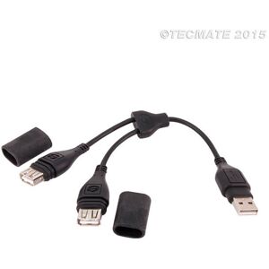 OPTIMATE Adapterkabel USB-Stecker auf 2x USB-Kupplung (No.110)