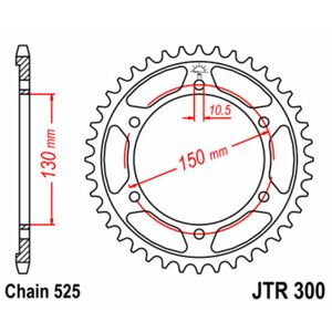 JT SPROCKETS Standard-Stahlkrone 300 - 525