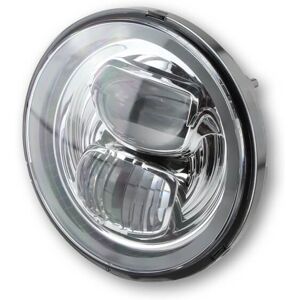 HIGHSIDER LED Hauptscheinwerfereinsatz TYP 7 mit Standlichtring, rund, chrom, 5 3/4 Zoll  Silber