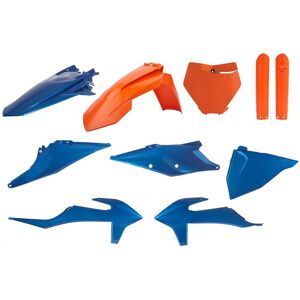 POLISPORT Blau/orange Metal Flow Kunststoffbausatz - KTM  blau