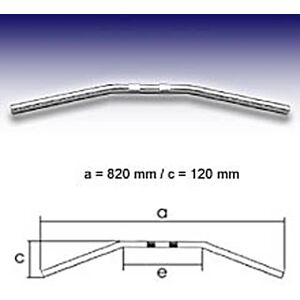 FEHLING DRAG BAR 1 Zoll Medium, chrom  Silber