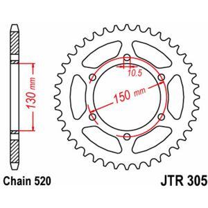 JT SPROCKETS Standard-Stahlkrone 305 - 520