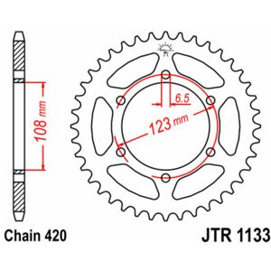 JT SPROCKETS Standard-Stahlkrone 1133 - 420