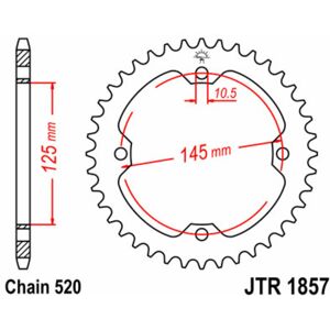 JT SPROCKETS Standard-Stahlkrone 1857 - 520