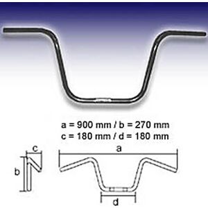 FEHLING APE HANGER 1 Zoll Low, MK, schwarz  Schwarz