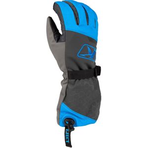 Klim PowerXross Gauntlet Snowmobil Handschuhe S Grau Blau