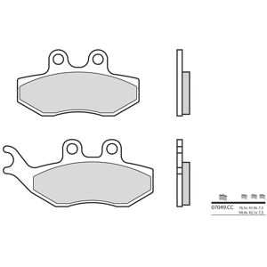 Brembo S.p.A. Carbon Keramik Scooter Bremsbeläge - 07049CC