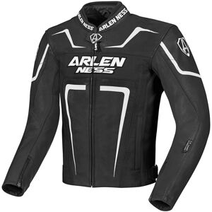 Arlen Ness Motegi Motorrad Lederjacke 48 Schwarz Weiss