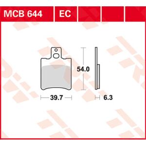 TRW Lucas Bremsbelag MCB644