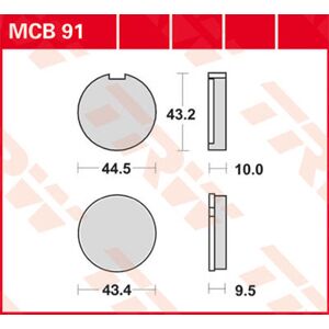 TRW Lucas Bremsbelag MCB91