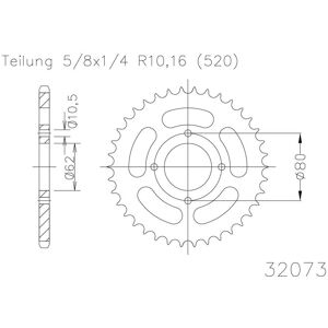 ESJOT Kettenrad, 53 Zähne