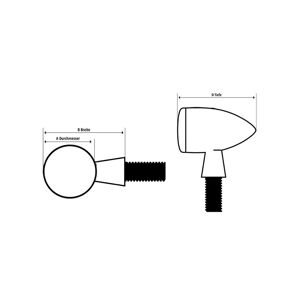 SHIN YO SMD Einbaublinker SHORTY 2 PRO, für vertikalen und horizontalen Einbau, klares Glas, Paar.