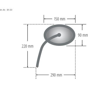 Paaschburg & Wunderlich GmbH YAMAHA Spiegel FZ6, links  Schwarz