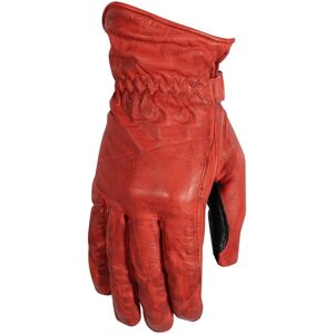 Rusty Stitches Johnny Motorrad Handschuhe 3XL Schwarz Rot